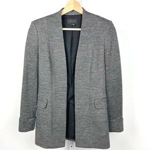 Theory Tivona Blazer Open Front Collarless Cuffed Jacket Gray LIKE NEW Size 0